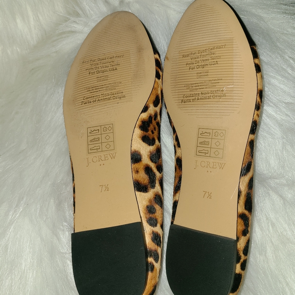 J Crew Calfhair Captoe Ballet Flats | Size 7.5 - Picture 7 of 7